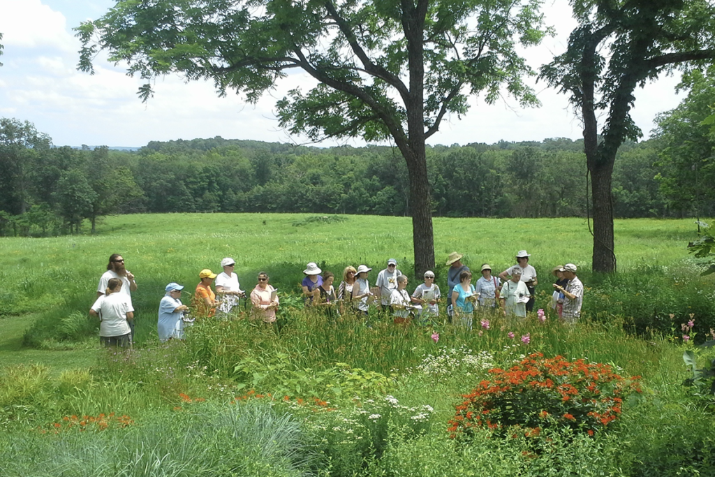 Scott Woodbury teaching a native plant class at Shaw Nature Reserve